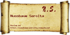 Nussbaum Sarolta névjegykártya